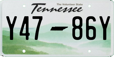 TN license plate Y4786Y