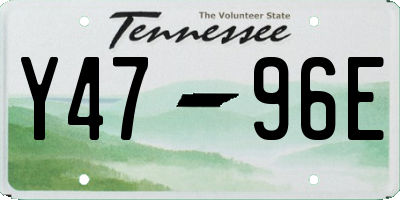 TN license plate Y4796E