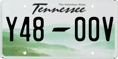 TN license plate Y4800V