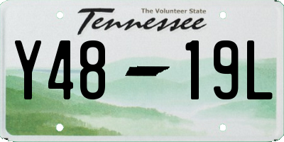 TN license plate Y4819L