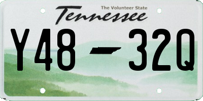 TN license plate Y4832Q