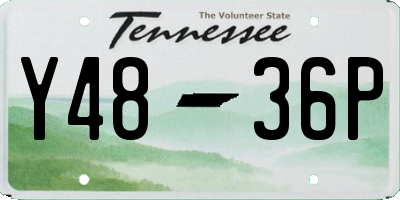 TN license plate Y4836P