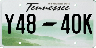 TN license plate Y4840K