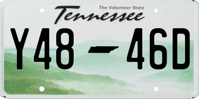 TN license plate Y4846D