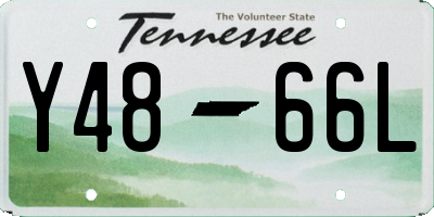 TN license plate Y4866L