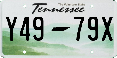 TN license plate Y4979X