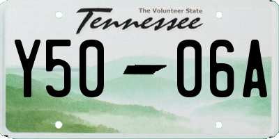 TN license plate Y5006A