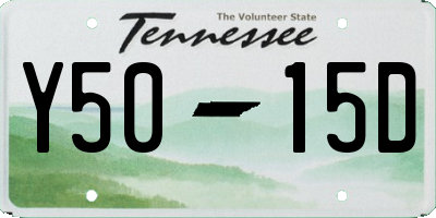TN license plate Y5015D