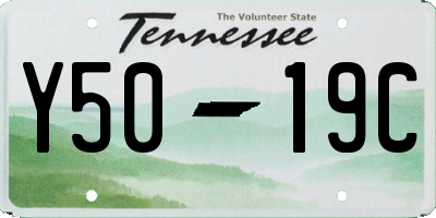 TN license plate Y5019C