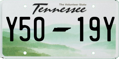 TN license plate Y5019Y