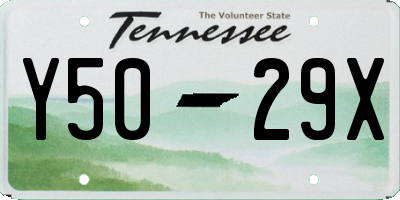 TN license plate Y5029X