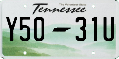 TN license plate Y5031U