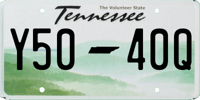TN license plate Y5040Q