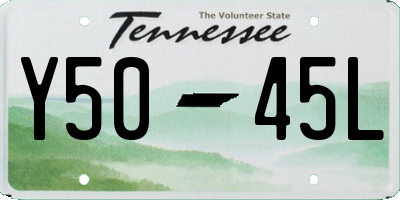 TN license plate Y5045L