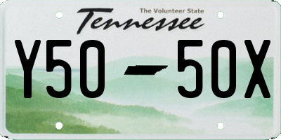 TN license plate Y5050X