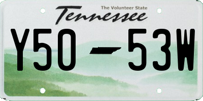 TN license plate Y5053W