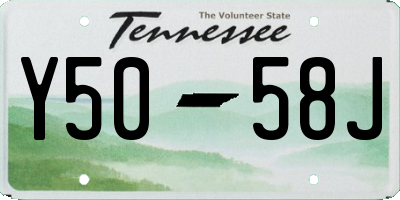 TN license plate Y5058J