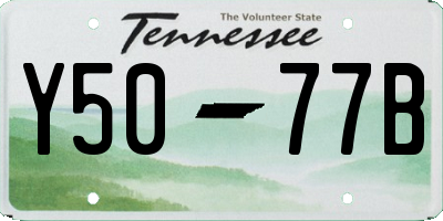 TN license plate Y5077B