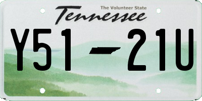 TN license plate Y5121U