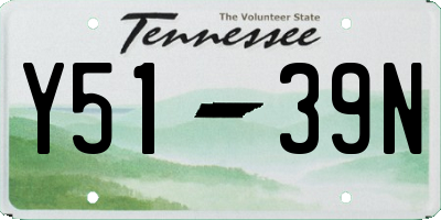 TN license plate Y5139N