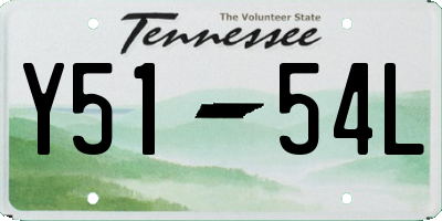 TN license plate Y5154L