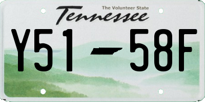 TN license plate Y5158F