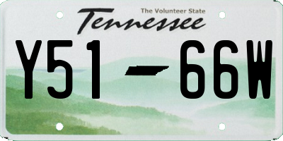 TN license plate Y5166W