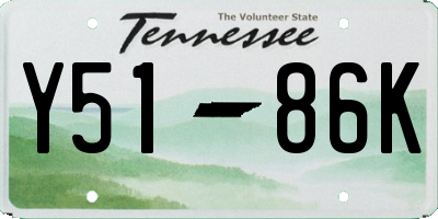 TN license plate Y5186K