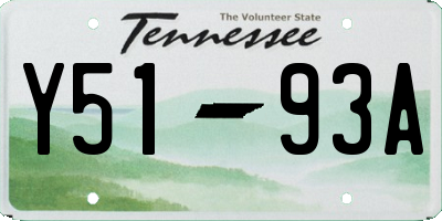 TN license plate Y5193A