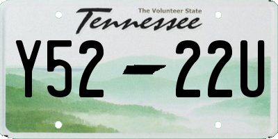 TN license plate Y5222U