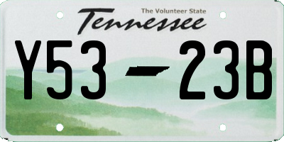 TN license plate Y5323B