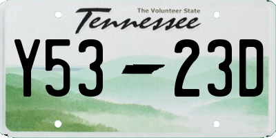 TN license plate Y5323D