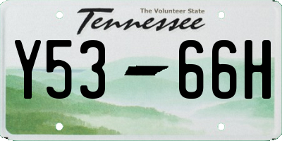 TN license plate Y5366H