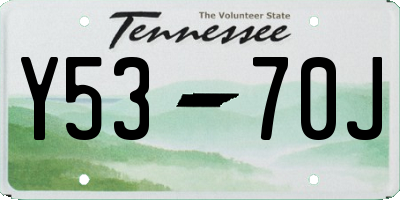 TN license plate Y5370J