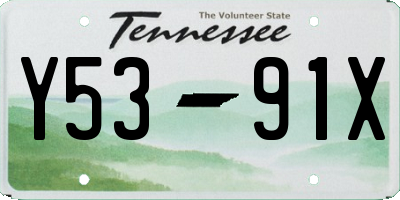 TN license plate Y5391X