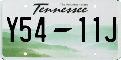 TN license plate Y5411J