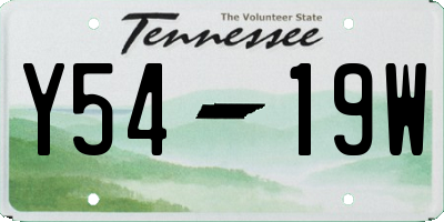 TN license plate Y5419W