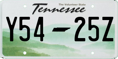 TN license plate Y5425Z