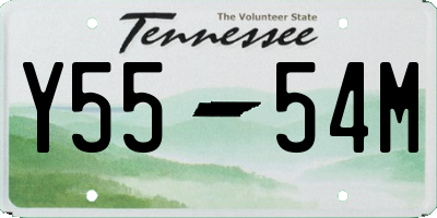 TN license plate Y5554M