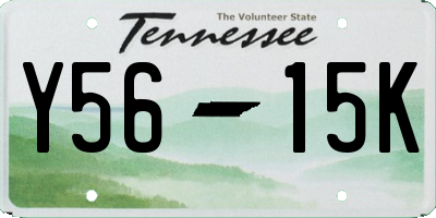 TN license plate Y5615K