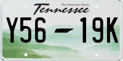 TN license plate Y5619K
