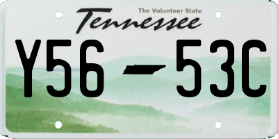 TN license plate Y5653C