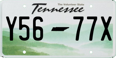 TN license plate Y5677X