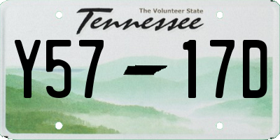 TN license plate Y5717D
