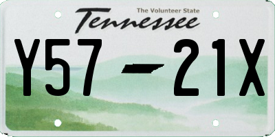 TN license plate Y5721X