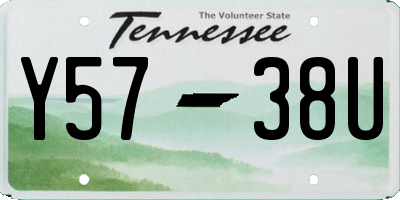TN license plate Y5738U