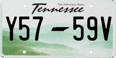 TN license plate Y5759V