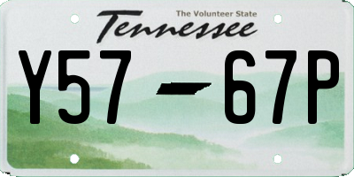 TN license plate Y5767P
