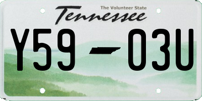 TN license plate Y5903U
