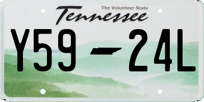 TN license plate Y5924L